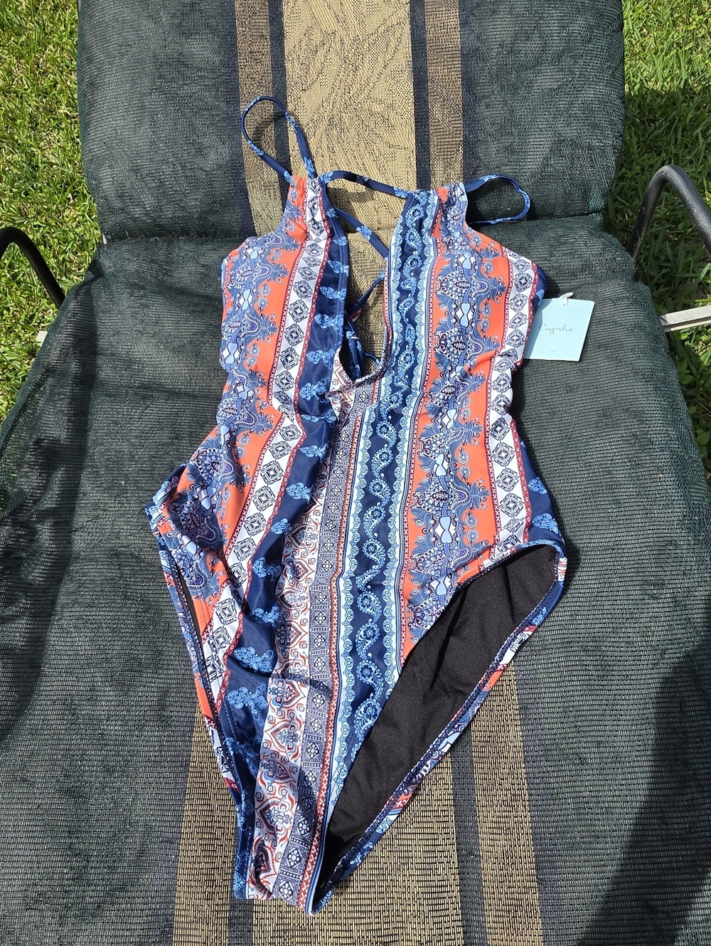NWT Cupshe Fleet of Time One-piece Swimsuit M - Picture 4 of 10